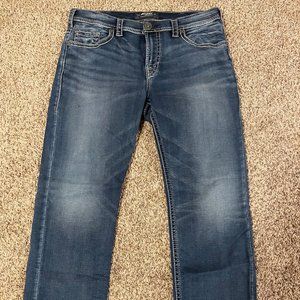 Men's Silver Grayson Bootcut Jeans Size 34/32